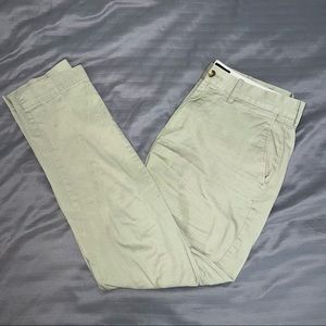 J. Crew Chino Pants Trousers Olive Green Size 30x30 Flex Slim